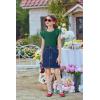 Arshiner Shirts for Girls with Mesh Flying Short Sleeve Crewneck Casual Summer Kids T Shirt Blouse Tops Tee(Green)