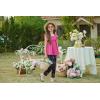 Arshiner Toddler Girls 2-Piece Outfits Ruffle Sleeve Tee & Elastic Waist Pants Kids Summer Clothing Set For 2–10 Years(Hot Pink Butterfly)