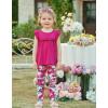 Arshiner Toddler Girls 2-Piece Outfits Ruffle Sleeve Tee & Elastic Waist Pants Kids Summer Clothing Set For 2–10 Years(Hot Pink Camo)