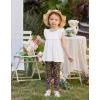 Arshiner Toddler Girls 2-Piece Outfits Ruffle Sleeve Tee & Elastic Waist Pants Kids Summer Clothing Set For 2–10 Years(Leopard)