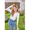 Arshiner 2 Pack Girls Long Sleeve Henley T Shirts Button Down Slim Fit Tops Round Neck Ribbed Knit Shirts(Black/White)