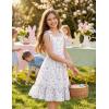Arshiner Girls Summer Dress Bowknot Strap Casual Sleeveless Tiered Sundress with Pockets 6-14 Years(Purple Floral)