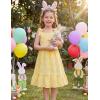 Arshiner Girls Summer Dress Bowknot Strap Casual Sleeveless Tiered Sundress with Pockets 6-14 Years(Yellow Plaid)