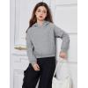 Arshiner Girls Sweatshirt Teen Waffle Cropped Hoodies Casual Long Sleeve Cute Pullover Tops(Grey)
