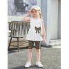 Arshiner Toddler Girl Clothes 2 Piece Bowknot Sleeveless Top Dress and Leggings Shorts Set Kids Summer Outfits(Brown Leopard)
