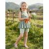 Arshiner Toddler Girl Clothes 2 Piece Bowknot Sleeveless Top Dress and Leggings Shorts Set Kids Summer Outfits(Light Green Flower)