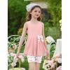 Arshiner Toddler Girl Clothes 2 Piece Bowknot Sleeveless Top Dress and Leggings Shorts Set Kids Summer Outfits(Light Pink Flower)
