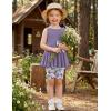 Arshiner Toddler Girl Clothes 2 Piece Bowknot Sleeveless Top Dress and Leggings Shorts Set Kids Summer Outfits(Light Purple Butterfly)