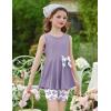 Arshiner Toddler Girl Clothes 2 Piece Bowknot Sleeveless Top Dress and Leggings Shorts Set Kids Summer Outfits(Light Purple Butterfly)