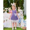 Arshiner Toddler Girl Clothes 2 Piece Bowknot Sleeveless Top Dress and Leggings Shorts Set Kids Summer Outfits(Lilac Flower)