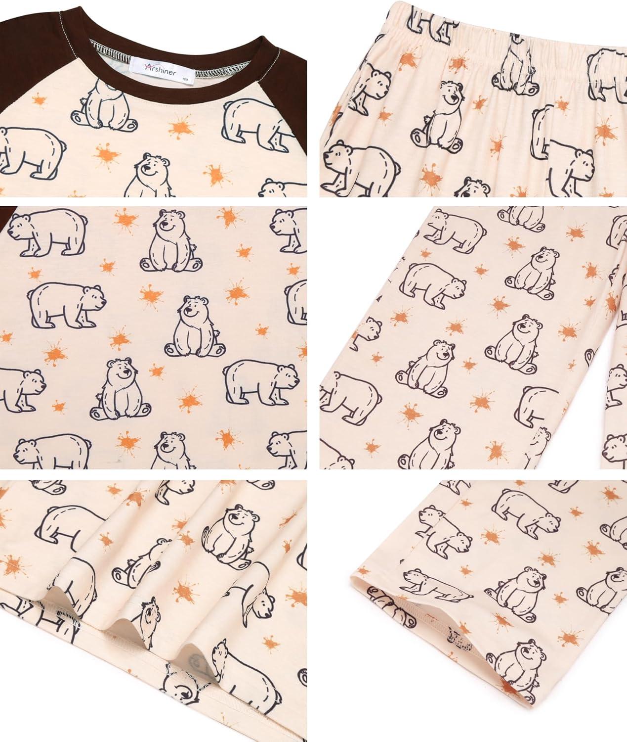 image:imageArshiner Boys Pajamas Set Long Sleeve Sleepwear 2 Piece Pajama Set for Big Boys 614 YearsPolar Bear
