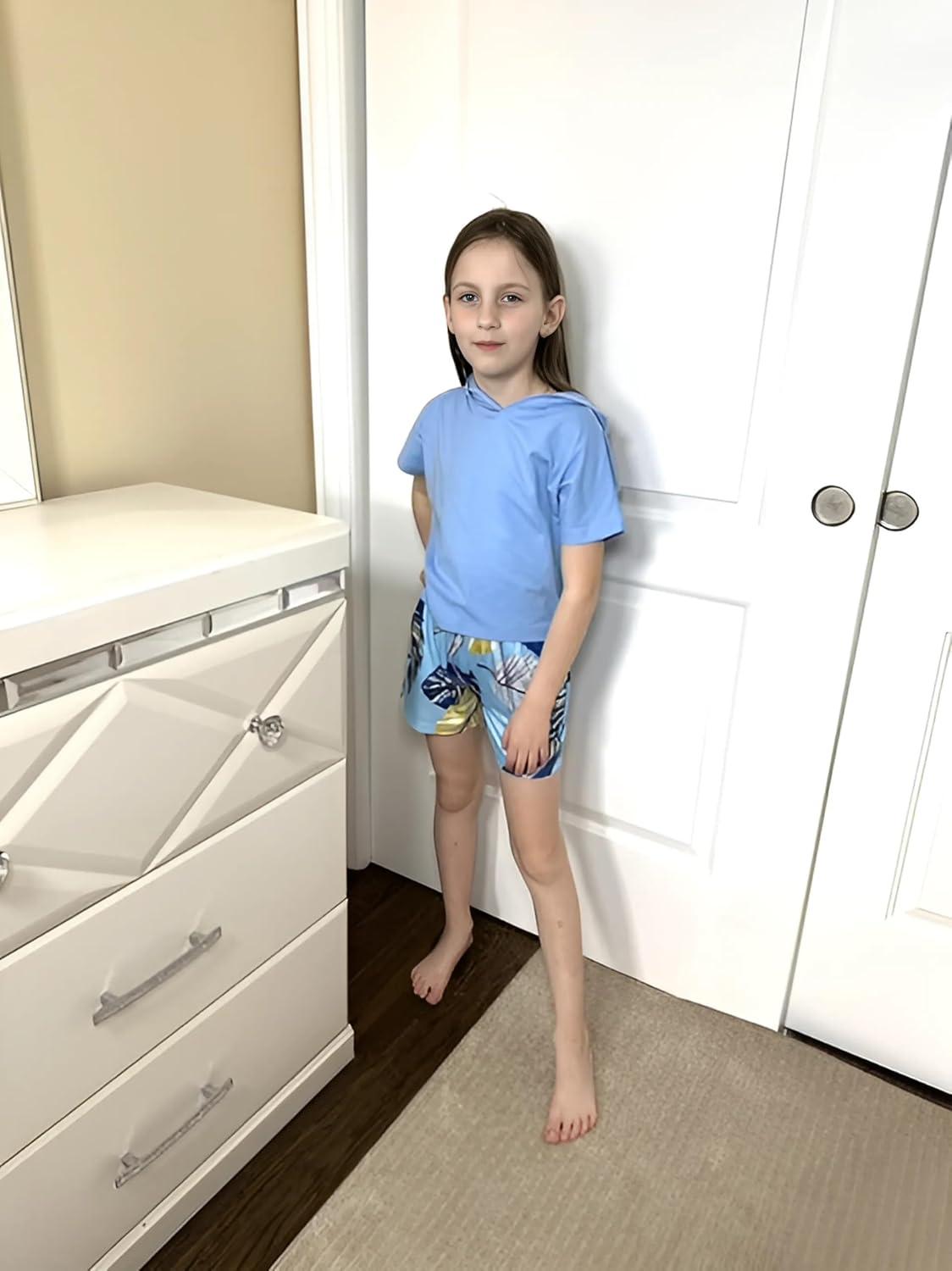 image:imageArshiner Girls Tie Dye Two Piece Outfit Short Sleeve Pullover Crop Tops and Short Pants Sweatsuits TracksuitsGreen Hawaii