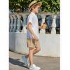 Arshiner Boy’s 2 Pieces Linen Sets Short Sleeve Henley Shirt and Shorts Summer Beach Matching Outfits 4-12 Years(White & Khaki)