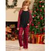 Arshiner Boys Pajamas Set Long Sleeve Sleepwear 2 Piece Pajama Set for Big Boys 6-14 Years(Red Plaid)