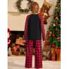 Arshiner Boys Pajamas Set Long Sleeve Sleepwear 2 Piece Pajama Set for Big Boys 6-14 Years(Red Plaid)