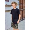 Arshiner Boys Summer Clothing Sets 3-button Short Sleeve Tee and Shorts Casual Outfits for 5-12 Years(Black & Camo)