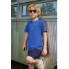 Arshiner Boys Summer Clothing Sets 3-button Short Sleeve Tee and Shorts Casual Outfits for 5-12 Years(Blue & Navy)