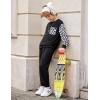 Arshiner Boys Sweatsuit Long Sleeve Crewneck Sweatshirt and Pants Fall Winter Tracksuit Set 2-10Y(Black & White)