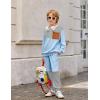 Arshiner Boys Sweatsuit Long Sleeve Crewneck Sweatshirt and Pants Fall Winter Tracksuit Set 2-10Y(Grey & Blue)