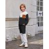 Arshiner Boys Sweatsuit Long Sleeve Crewneck Sweatshirt and Pants Fall Winter Tracksuit Set 2-10Y(White & Black)