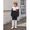 Arshiner Boys Sweatsuit Long Sleeve Crewneck Sweatshirt and Pants Fall Winter Tracksuit Set 2-10Y(White & Black)