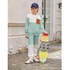 Arshiner Boys Sweatsuit Long Sleeve Crewneck Sweatshirt and Pants Fall Winter Tracksuit Set 2-10Y(White & Green)