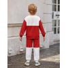Arshiner Boys Sweatsuit Long Sleeve Crewneck Sweatshirt and Pants Fall Winter Tracksuit Set 2-10Y(White & Red)