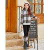 Arshiner Girls 2 Piece Outfits Fuzzy Long Sleeve Hoodie Sweatshirts and Patchwork Legging Pants Casual Clothing Sets(Checked Print)