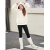 Arshiner Girls 2 Piece Outfits Fuzzy Long Sleeve Hoodie Sweatshirts and Patchwork Legging Pants Casual Clothing Sets(Graphic Print)