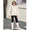 Arshiner Girls 2 Piece Outfits Fuzzy Long Sleeve Hoodie Sweatshirts and Patchwork Legging Pants Casual Clothing Sets(Graphic Print)