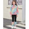 Arshiner Girls 2 Piece Outfits Fuzzy Long Sleeve Hoodie Sweatshirts and Patchwork Legging Pants Casual Clothing Sets(Tie Dye Yellow&pink)