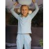 Arshiner Girls 2 Piece Outfits Long Sleeve Ruffled Tops and Pants with Pockets Clothing Set for 6-14Y(Light Blue)