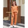 Arshiner Girls 2 Piece Outfits Long Sleeve Ruffled Tops and Pants with Pockets Clothing Set for 6-14Y(Light Brown)
