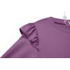 Arshiner Girls 2 Piece Outfits Long Sleeve Ruffled Tops and Pants with Pockets Clothing Set for 6-14Y(Pale Lilac)