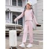 Arshiner Girls 2 Piece Outfits Long Sleeve Ruffled Tops and Pants with Pockets Clothing Set for 6-14Y(Pink)