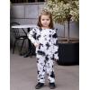 Arshiner Girls 2 Piece Outfits Long Sleeve Ruffled Tops and Pants with Pockets Clothing Set for 6-14Y(Tie Dye)