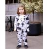 Arshiner Girls 2 Piece Outfits Long Sleeve Ruffled Tops and Pants with Pockets Clothing Set for 6-14Y(Tie Dye)
