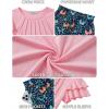 Arshiner Girls 2 Piece Outfits Summer Ruffle Sleeve Top and Paperbag Waist Shorts Set with Pockets Size 5-13 Years(Butterfly)