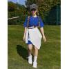 Arshiner Girls Summer Outfits 2 Piece Set Ribbed Knit Drop Shoulder Shirts and Biker Shorts Sets Kids Clothes 5-13 Y(Royal Blue)