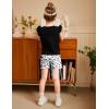 Arshiner Toddler Girl 2 Piece Short Sets Baby Girls Floral-Print Clothes Twist Front Top and Short with Pocket Summer Outfits(Cow Print)