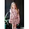 Arshiner Toddler Girl 2 Piece Short Sets Baby Girls Floral-Print Clothes Twist Front Top and Short with Pocket Summer Outfits(Pink Leopard Print)