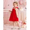 Arshiner Toddler Tulle Dress Girls Spaghetti Strap Birthday Princess Photoshoot Tutu Dresses(Red)