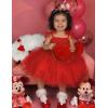 Arshiner Toddler Tulle Dress Girls Spaghetti Strap Birthday Princess Photoshoot Tutu Dresses(Red)