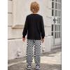 Arshiner Boys Fall Clothes Set Long Sleeve Pullover T-Shirt & Jogger Pants Casual Outfits for 5-13 Years Kids(Black/Plaid)