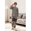 Arshiner Boys Fall Clothes Set Long Sleeve Pullover T-Shirt & Jogger Pants Casual Outfits for 5-13 Years Kids(Grey/Camo)