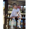 Arshiner Boys Fall Clothes Set Long Sleeve Pullover T-Shirt & Jogger Pants Casual Outfits for 5-13 Years Kids(White/Ink Splatter Print)