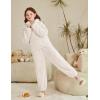 Arshiner Girls Clothes 2 Piece Fuzzy Outfits Winter Warm Fleece Loose Pullover Sweatshirt and Sweatpant Sweatsuit(Beige)