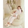 Arshiner Girls Clothes 2 Piece Fuzzy Outfits Winter Warm Fleece Loose Pullover Sweatshirt and Sweatpant Sweatsuit(Beige)