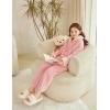 Arshiner Girls Clothes 2 Piece Fuzzy Outfits Winter Warm Fleece Loose Pullover Sweatshirt and Sweatpant Sweatsuit(Pink)