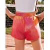 Arshiner Girls Athletic Shorts with 3 Zipper Pockets Running Shorts Basketball Soccer Gym Sports Active with Liner Kids(Orange Tie Dye)